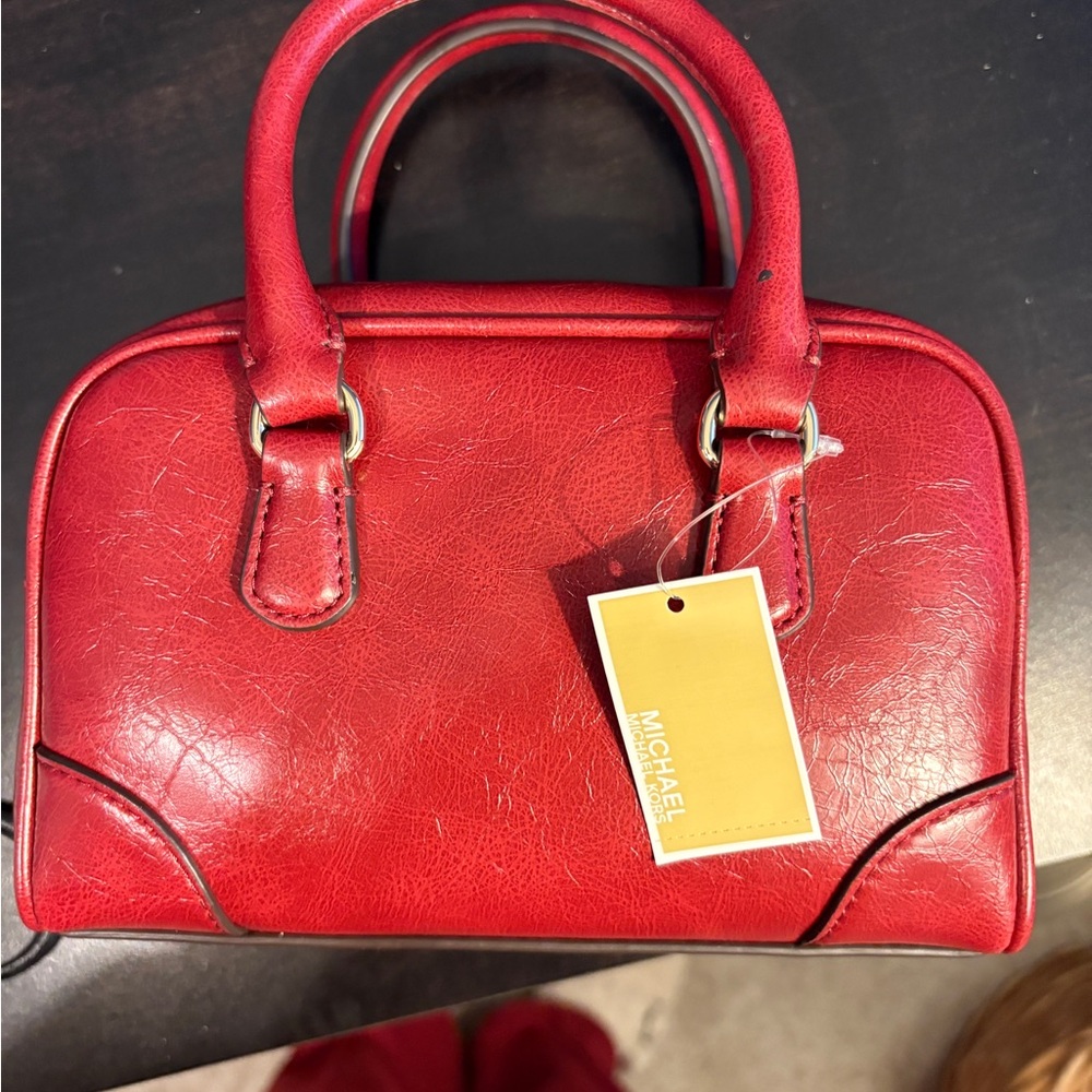 NWT Michael Kors Cherry Red Mini Bag - Picture 5 of 6